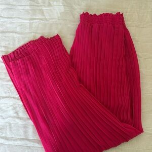 Japna Fuchsia Pleated Skirt